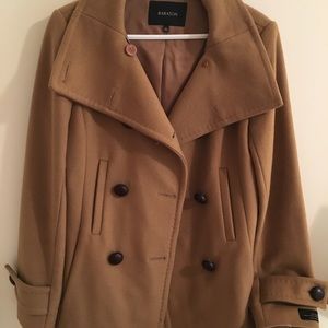 Aritzia brown button up coat